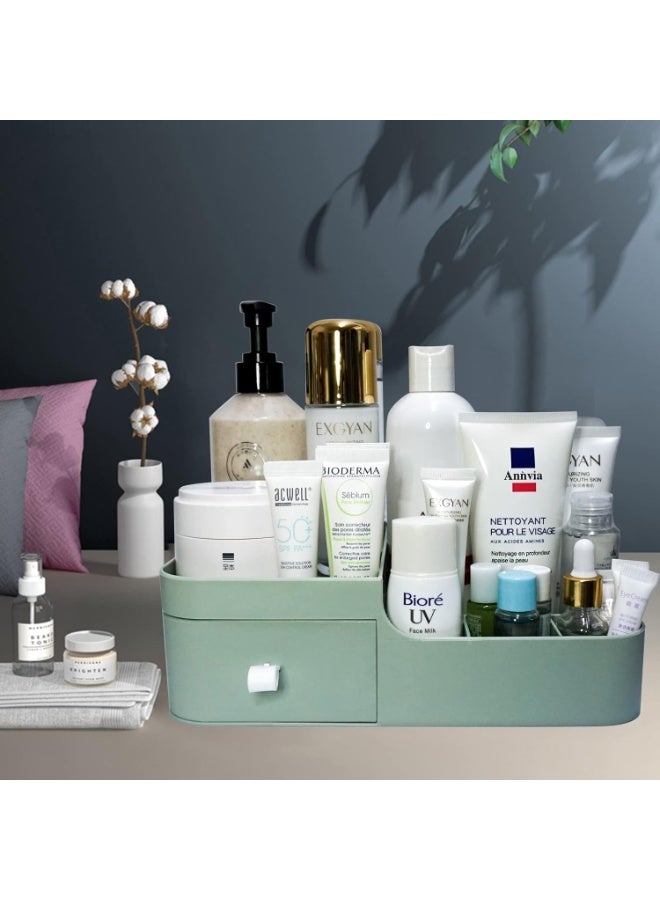 منظم مكياج لطاولة الزينة، منظم مكتب متعدد الأغراض مع أدراج، علبة عرض مستحضرات تجميل لغرفة النوم، خزانة الملابس، الحمام، المكتب، سطح الطاولة، تخزين - Image 2